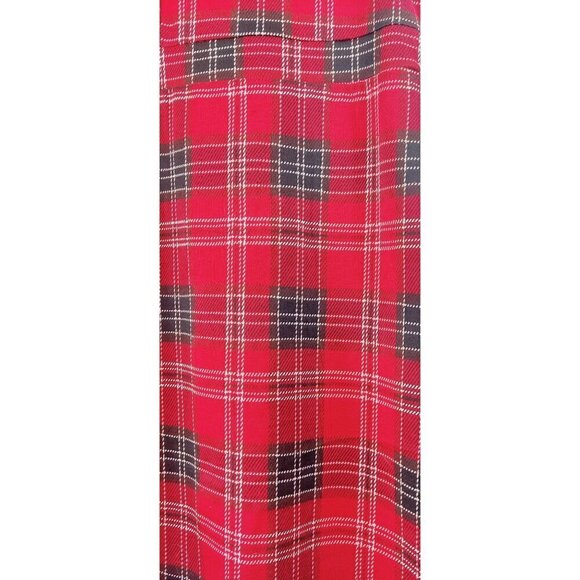 Plaid Jumper Dress by Airzona Jean Co Red Black White High Waist Scottish Knit - Picture 9 of 11